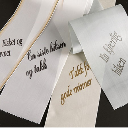 Funeral Silk Ribbon